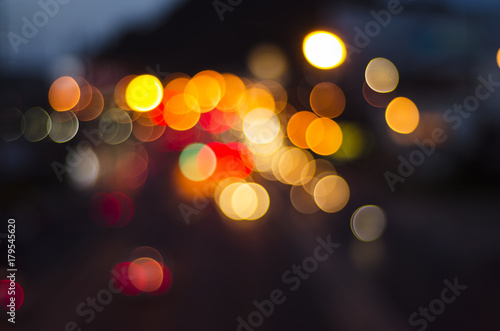 City night light blur bokeh
