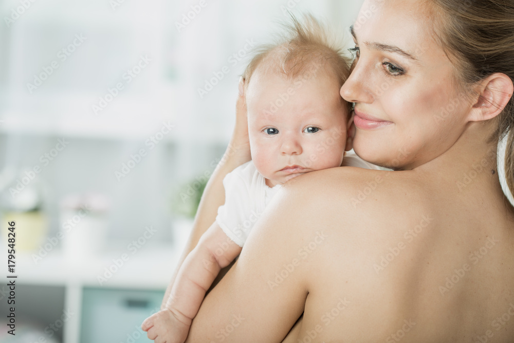 Mom with a newborn baby Mom with a newborn baby