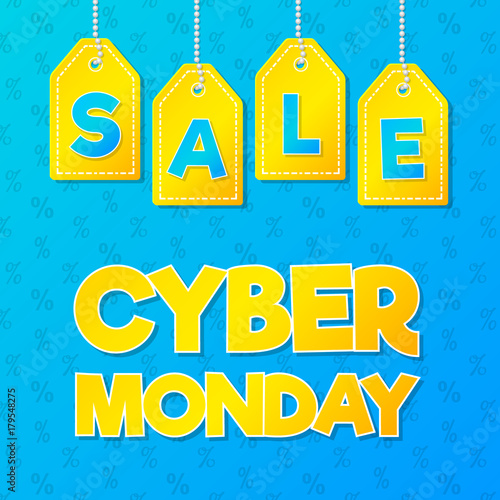 Cyber Monday - catchy banner. Vector.