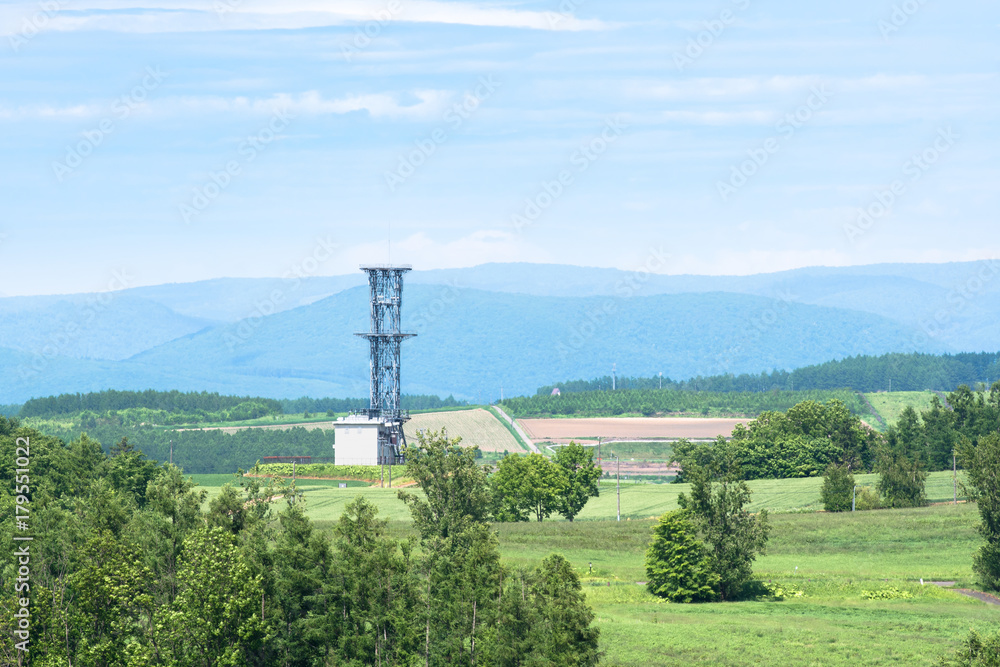 田舎の携帯電話基地局 北海道の山間部 Stock 写真 Adobe Stock