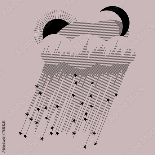 vector graphic linear icon of events in nature