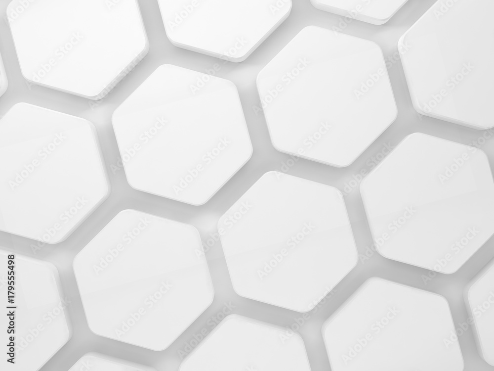 Honeycomb installation pattern on wall, 3d Honeycomb installation pattern on wall, 3d