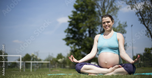 Yoga, Pregnant women doing relaxation exercise