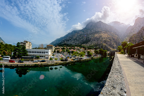 Kotor, the coastline. View from the old fortress photo