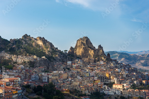 Panoramic View of little town Gagliano Castelferrato in Sicily, Italy