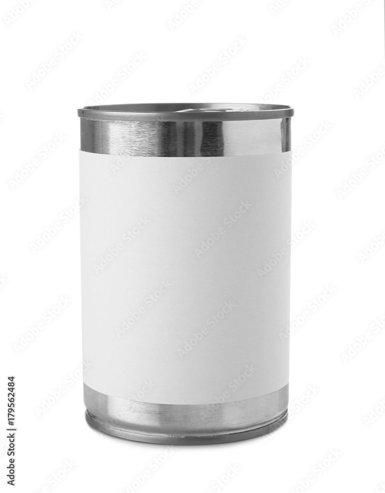 Tin can on white background Tin can on white background