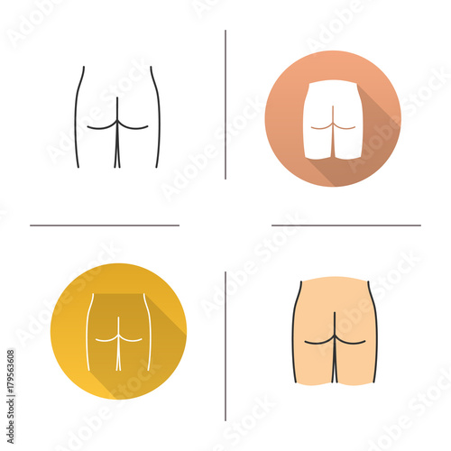 Male buttocks icon