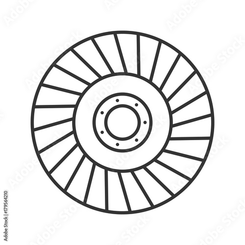 Abrasive flap wheel linear icon