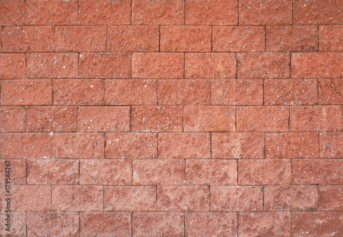 Old red brick wall texture blocks background