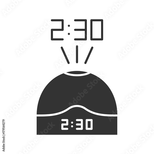 Projection clock glyph icon