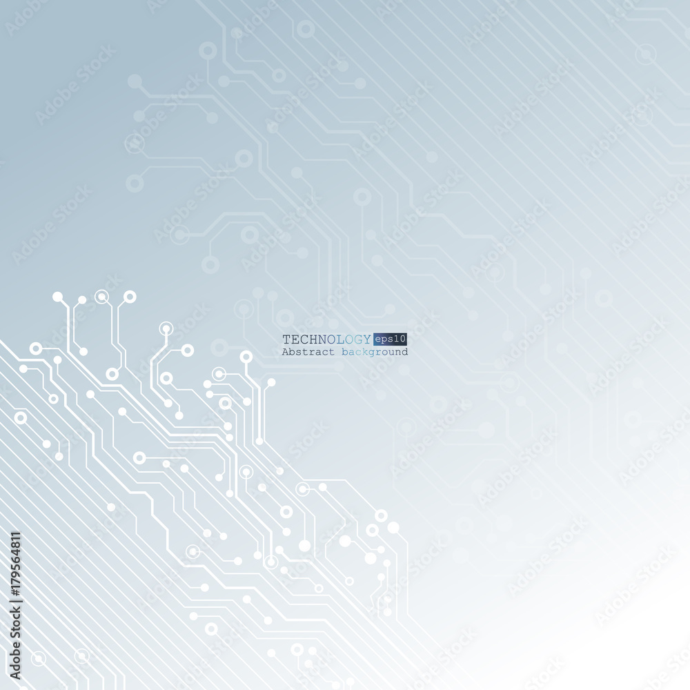 Obraz premium Vector circuit board illustration. Abstract technology