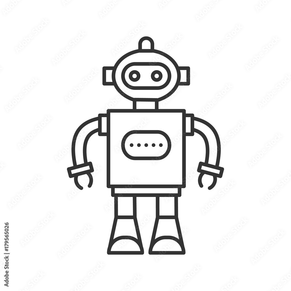 Robot linear icon Robot linear icon