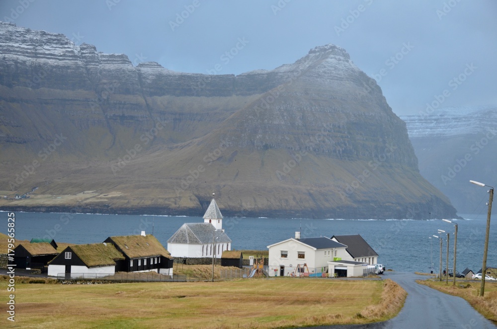 フェロー諸島 Faroe Islands ヴィウォイ島 ヴィドイ島 Vidoy Island ヴィーダレイディ Viðareiði