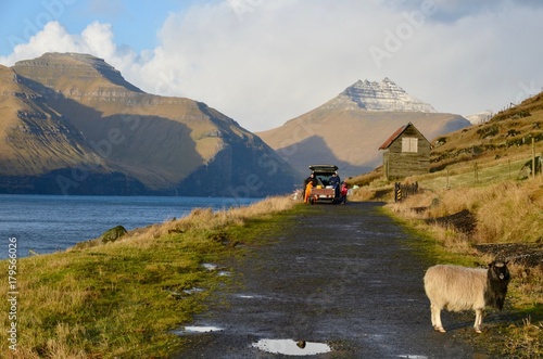 Fototapeta Naklejka Na Ścianę i Meble -  フェロー諸島 Faroe Islands クノイ島 Kunoy Island クノイ周辺 around Kunoy