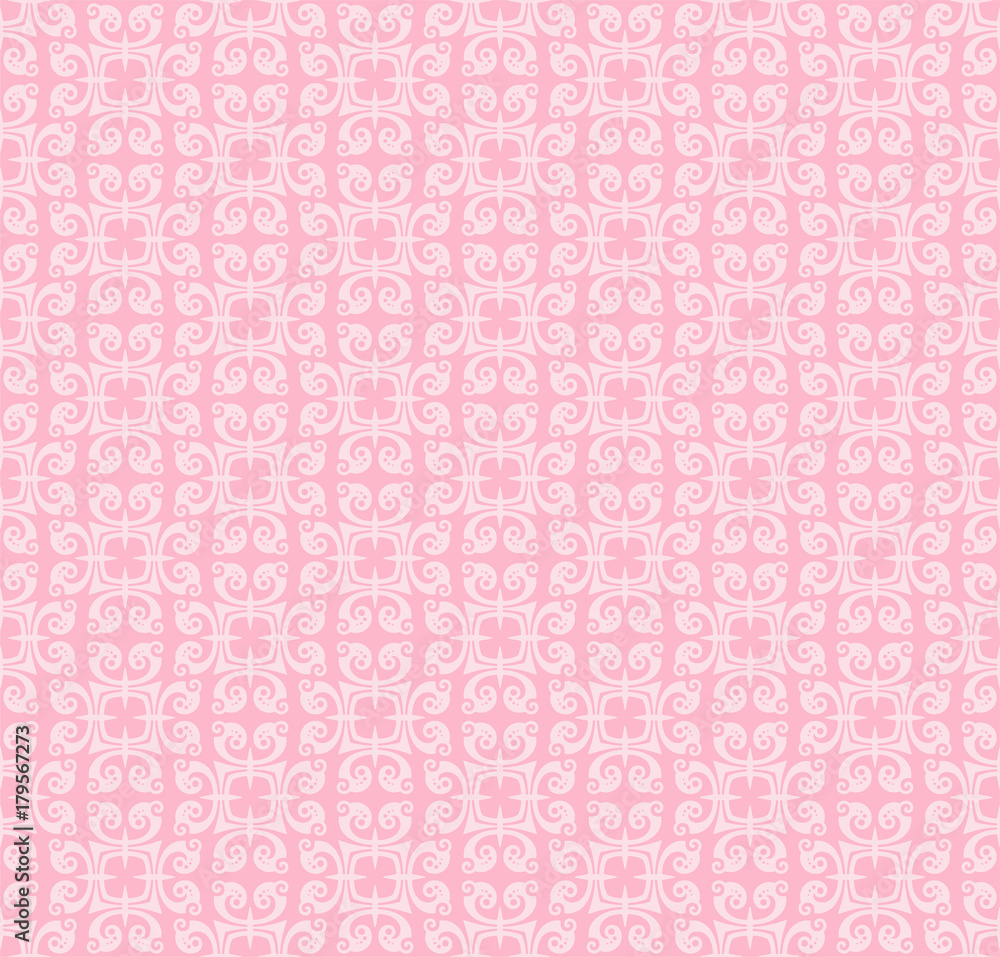 vector seamless pattern, pink color, abstract background