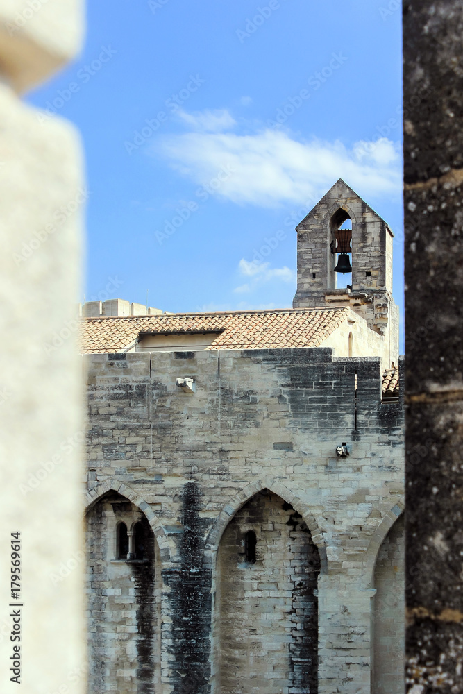 old buildings at Palais des Papes in Avignon