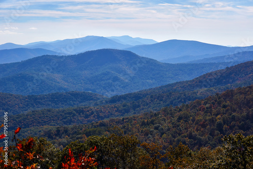 Photography View of mountains from an overlook in the North District of Shenandoah National