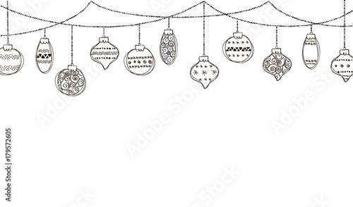 Set of vector illustration of christmas bauble