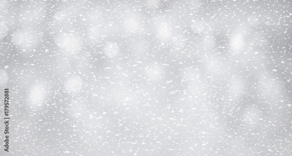 Snow on silver background.winter and christmas concept