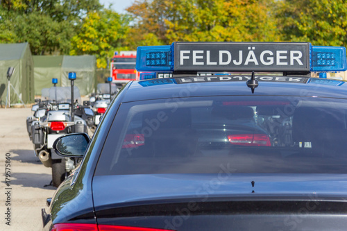 blue light bar from a civil feldjaeger, military police car