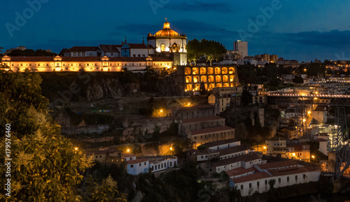 Monastery in Vila Nova de Gaia at sunset