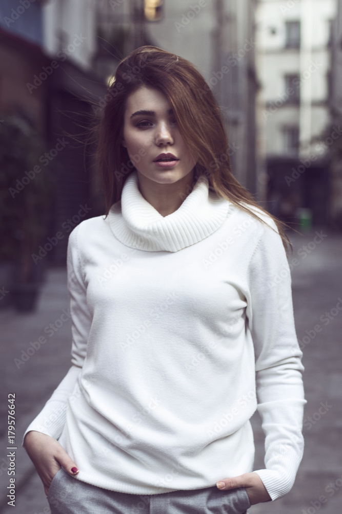 Fashion portrait of young beautiful woman. Fashion portrait of young beautiful woman.