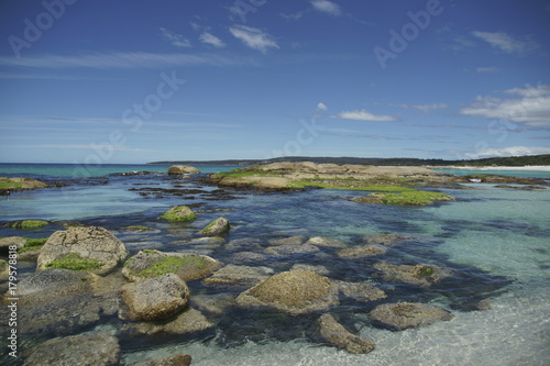 Tasmania rocky shore