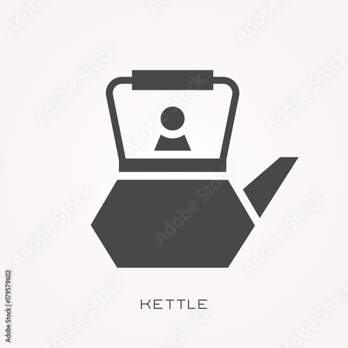 Silhouette icon kettle