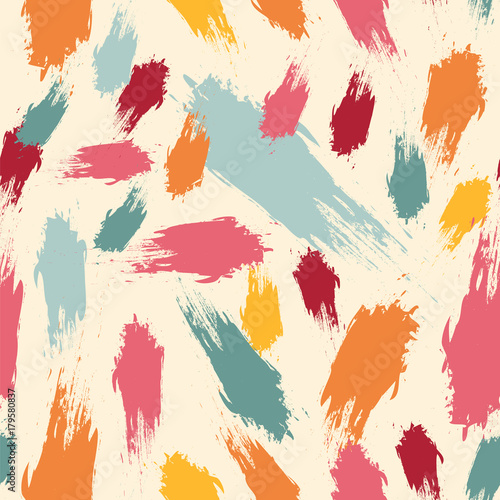 Seamless vector pattern with brushstrokes.