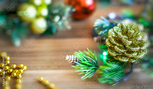 Christmas decorations and background