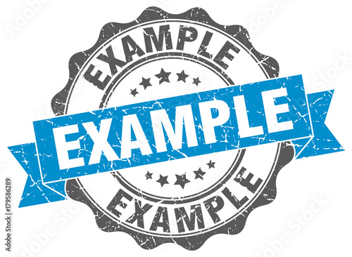 example stamp. sign. seal