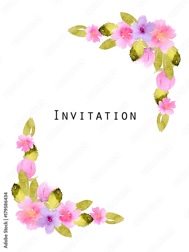 Painted Floral Wedding Invitation | Paper Source