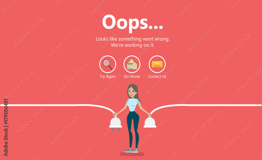 Error page illustration. Error page illustration.