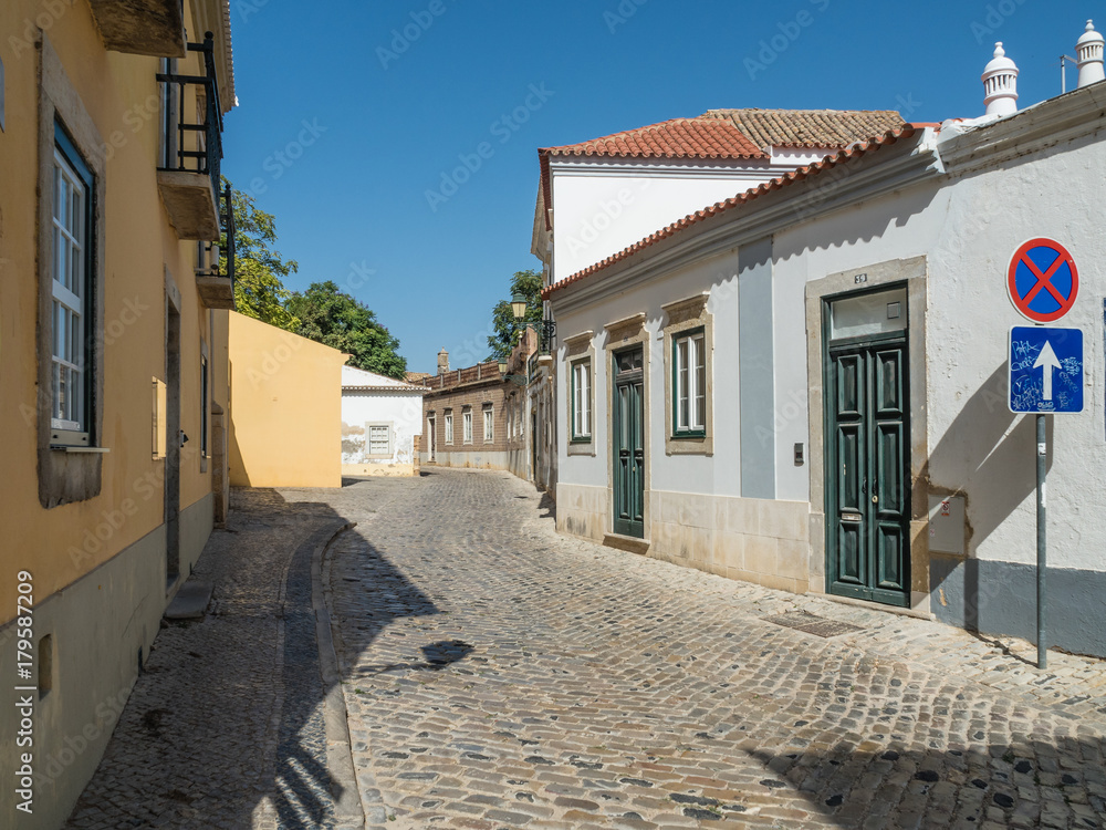 In the old alleyways of Faro on the coast of southern Portugal