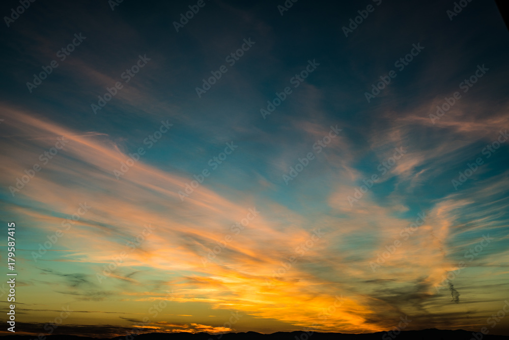 Dramatic Sunset Sky with Wonderful Colors Dramatic Sunset Sky with Wonderful Colors