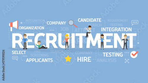 Recruitment concept illustration.