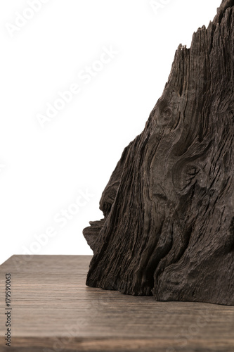 Obraz na płótnie Four old wooden boards isolated on a white background. Old Wood plank w salonie