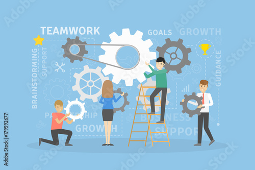 Team work gears.