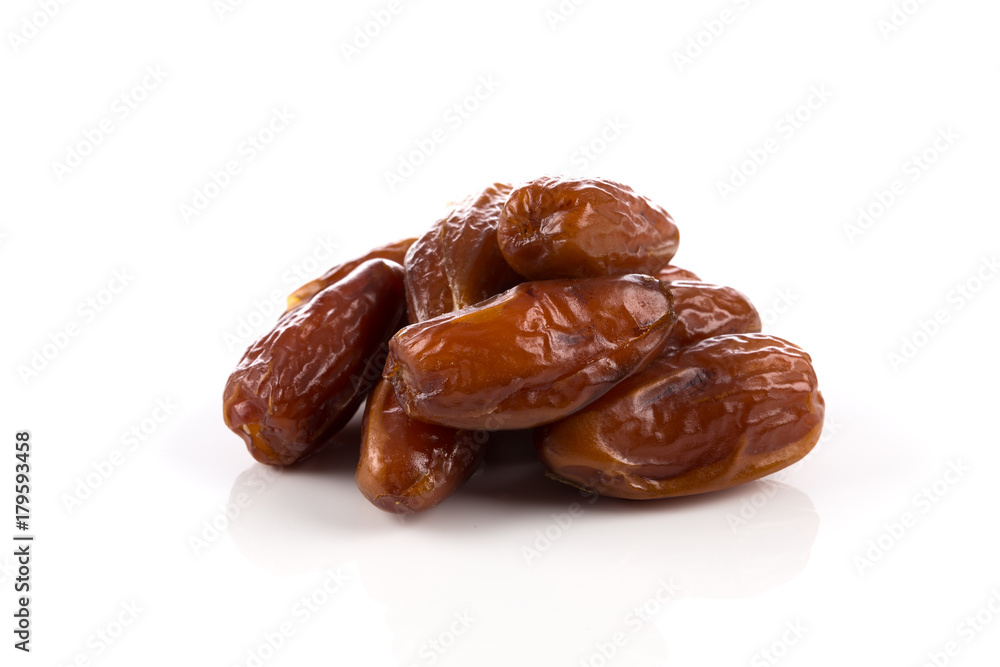 Dates fruits isolated on white background Dates fruits isolated on white background