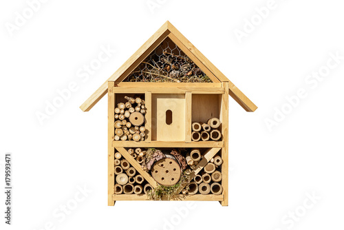 Insect hotel isolated on a white background