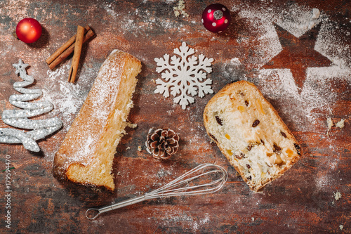 Fotografie Italian panettone cake