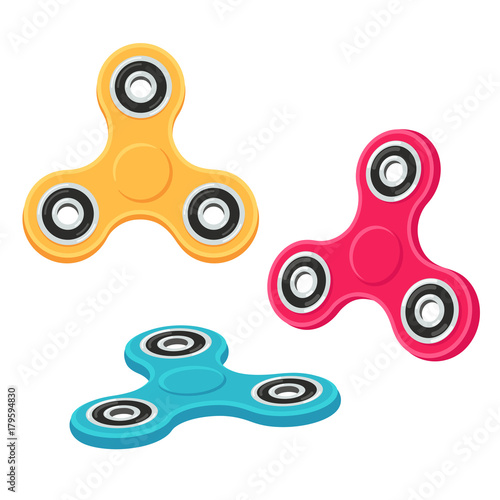 Fidget spinner illustration set