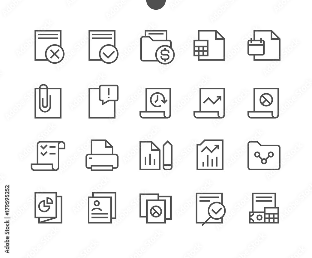 Report UI Pixel Perfect Well-crafted Vector Thin Line Icons 48x48 Ready for 24x24 Grid for Web Graphics and Apps with Editable Stroke. Simple Minimal Pictogram Report UI Pixel Perfect Well-crafted Vector Thin Line Icons 48x48 Ready for 24x24 Grid for Web Graphics and Apps with Editable Stroke. Simple Minimal Pictogram