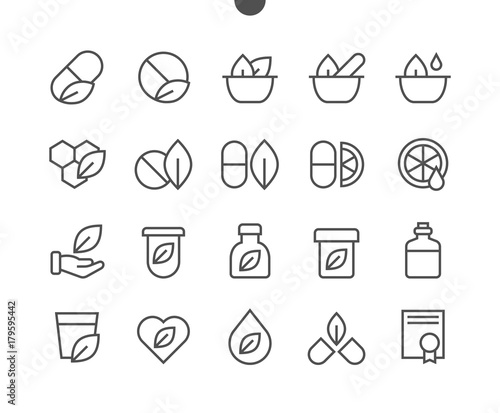 Alternative medicine UI Pixel Perfect Well-crafted Vector Thin Line Icons 48x48 Ready for 24x24 Grid for Web Graphics and Apps with Editable Stroke. Simple Minimal Pictogram photo