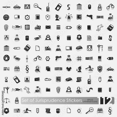 Set of jurisprudence stickers