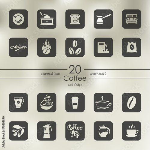 Set of coffee icons