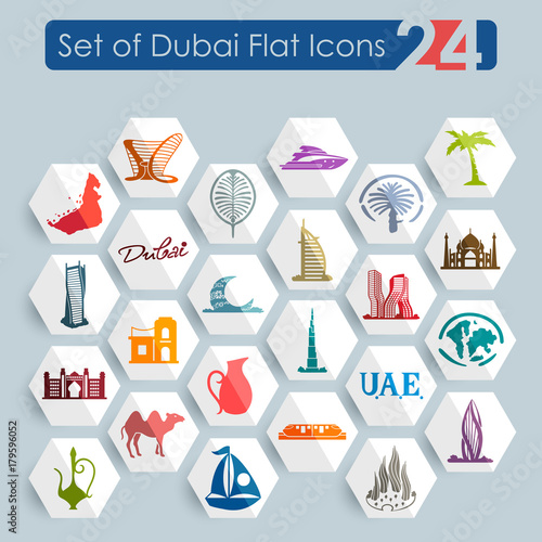 Set of Dubai icons