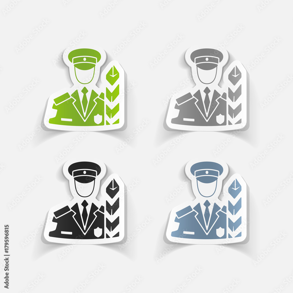 realistic design element. customs inspector realistic design element. customs inspector