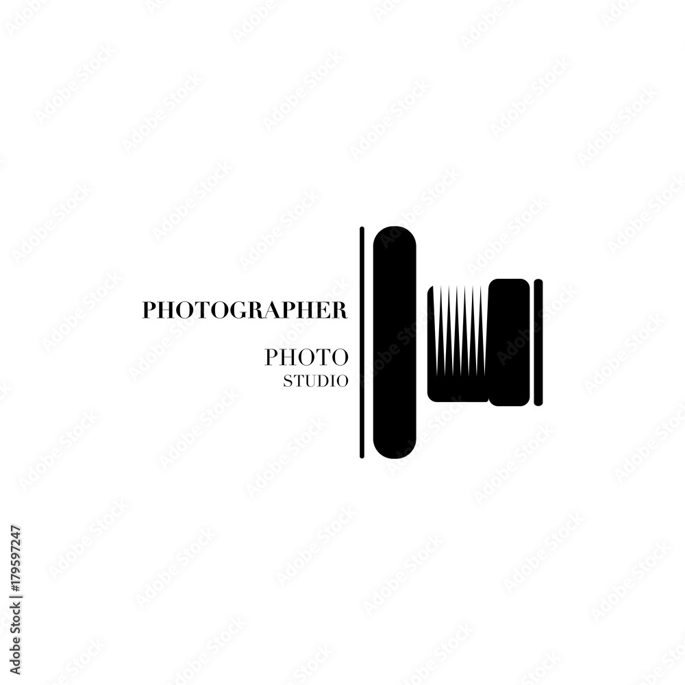 Abstract camera logo vector design template for professional photographer or photo studio Abstract camera logo vector design template for professional photographer or photo studio