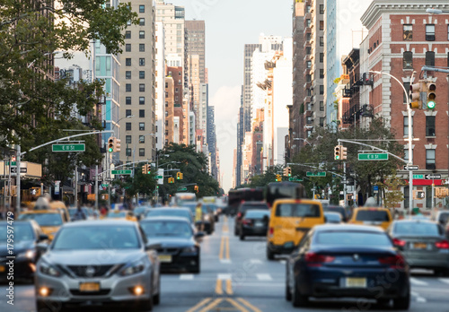 Traffic along 3rd Avenue in New York City © deberarr